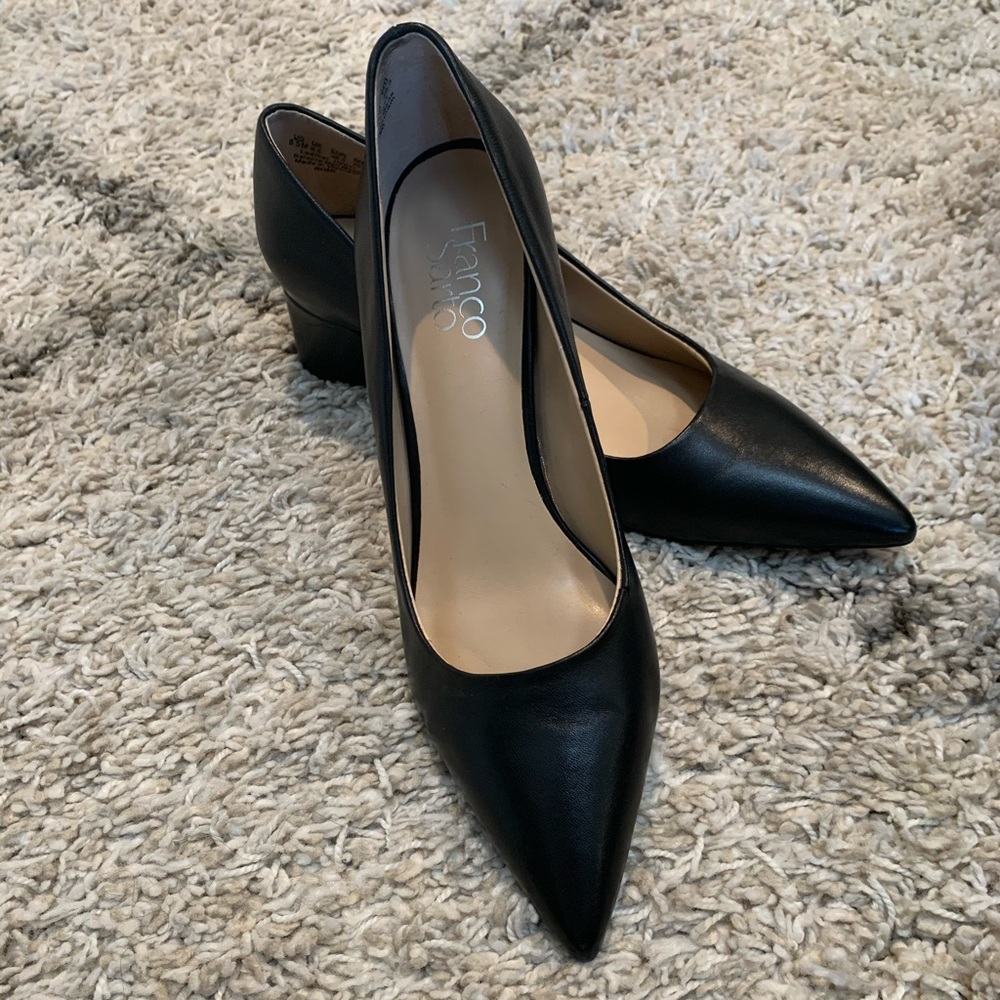 Franco Sarto black leather pumps size 8.5